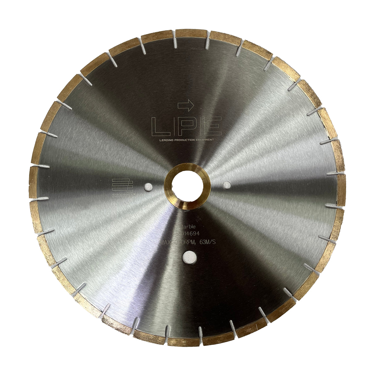 400mm LPE Marble Blade - 60/50mm Bore - Breton And Donatoni Peg Holes