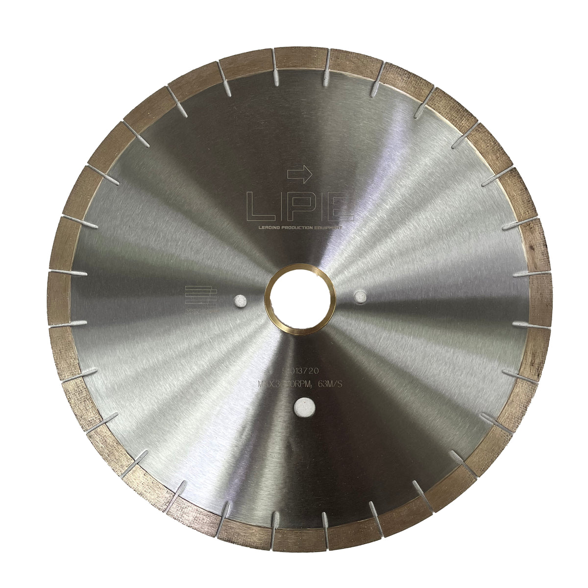 400mm LPE Monza Granite & Quartz Blade - 18mm Segment - 60/50mm Bore - Breton And Donatoni Peg Holes